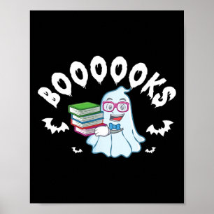 Poster Livres De Lecture Ghost Costume Halloween Pour Ens