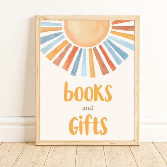 Poster Livres et cadeaux boho sunshine tones muettes post (Créateur téléchargé)