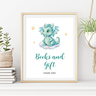 Poster Livres et Cadeaux de Bébé Dragon Mignon