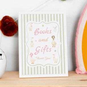 Poster Livres et Cadeaux de Fête de Bébé Mother Goose Ros