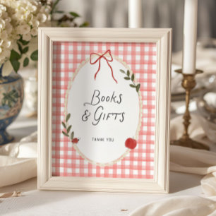 Poster Livres et Cadeaux de Fête de Bébé Pomme