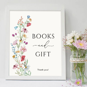 Poster Livres et cadeaux fleur sauvage