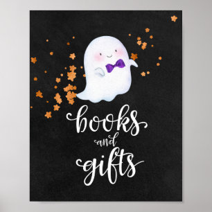 Poster Livres et Cadeaux Panneau Fête Prénatale Halloween