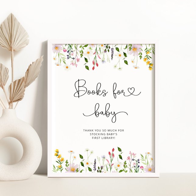 Poster Livres fleur sauvage pour bébé (Créateur téléchargé)