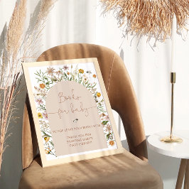 Poster Livres Fleurs sauvages Boho pour bébé