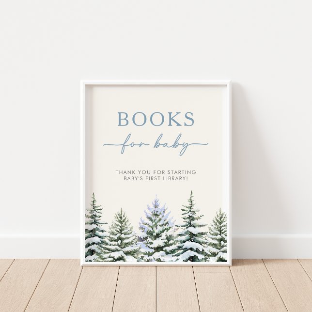 Poster Livres hivernaux en bois pour bébé (Créateur téléchargé)