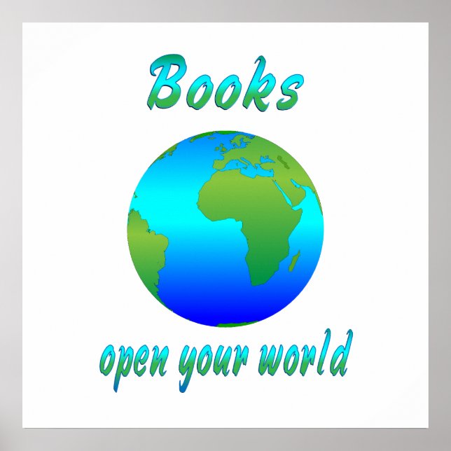 Poster Livres Open Worlds - À partir de $11.80 (Devant)