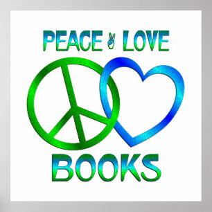Poster Livres Peace Love