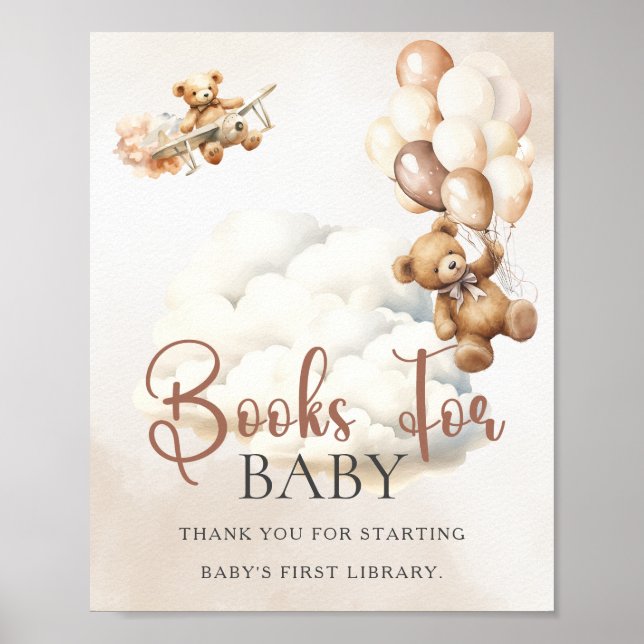 Poster LIVRES POUR BÉBÉ Baby shower Signe Nous pouvons at (Devant)