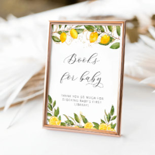 Poster Livres pour Bébé pour une Baby Shower sur le Thème