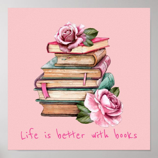 Poster Livres slogan de classe ou de bibliothèque poste d (Devant)