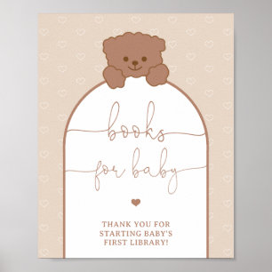 Poster Livres Teddy Bear pour bébé