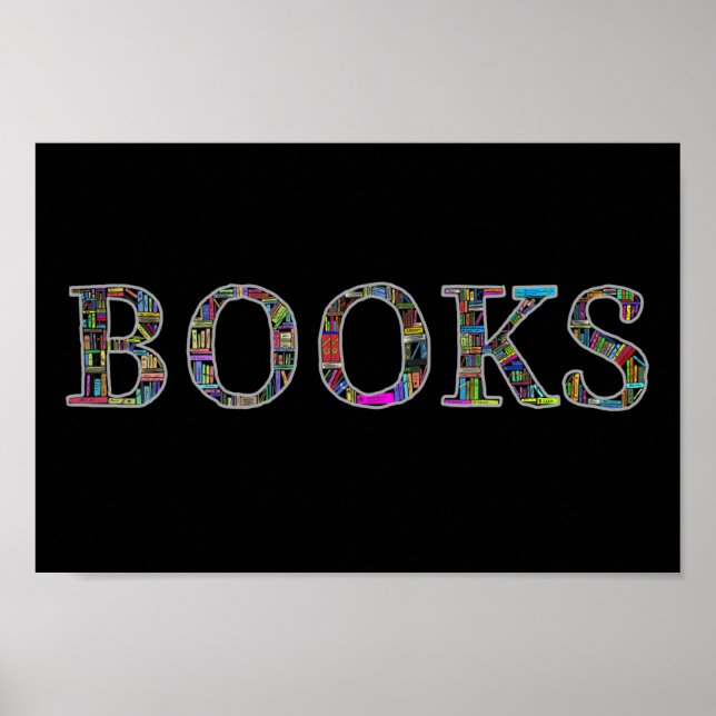 Poster Livres : un design pour les amateurs de livres (Devant)