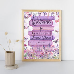 Poster Livres Whimsical Papillons & Fleurs sauvages Bienv