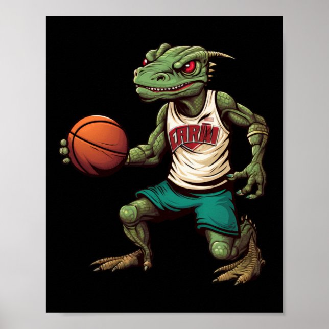 Poster Lizard Basket (Devant)