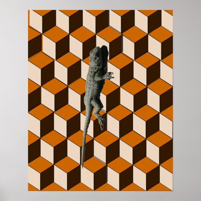 Poster - Lizard Climbing Blocks (Vorne)