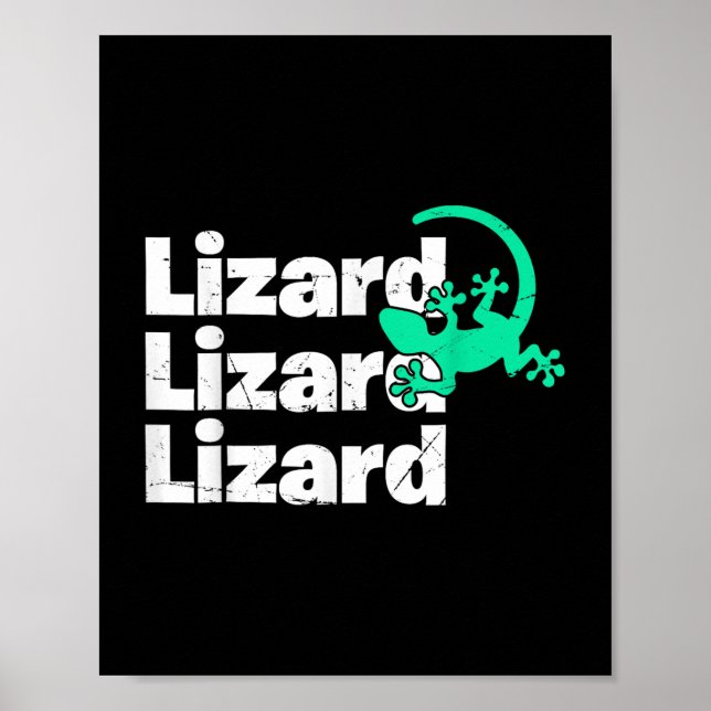 Poster Lizard Lizard Lizard Mème amusant _2 (Devant)