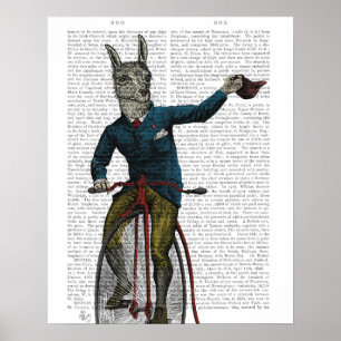 Poster Llama à vélo