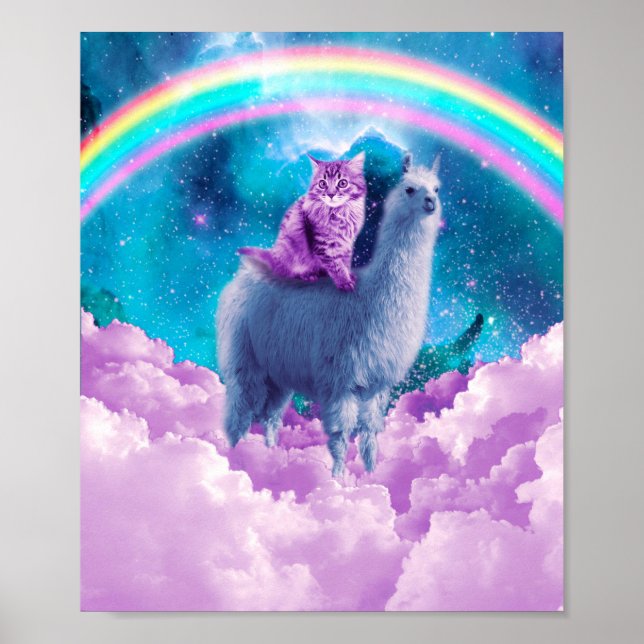 Poster Llama arc-en-ciel - Llama de chat (Devant)
