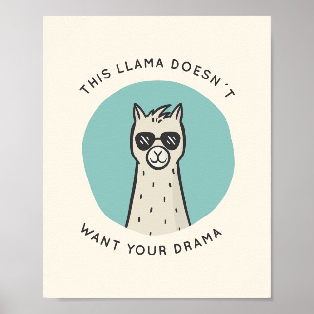 Poster Llama Drama (Devant)