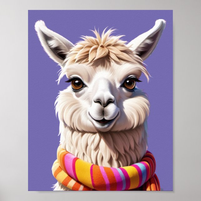 Poster Llama enveloppé dans la chaleur : Épingle Édition (Devant)