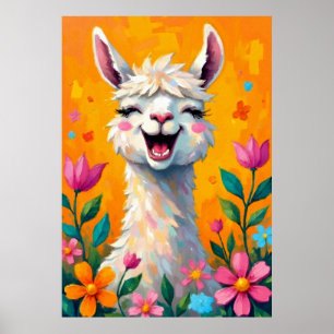 Poster Llama Love in Bloom