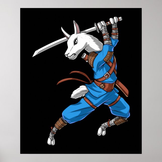 Poster Llama Ninja Samurai (Devant)