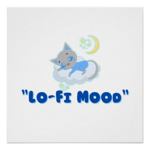 Poster Lo-Fi Mood Chat esthétique