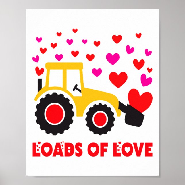 Poster Loads Of Love Toddler Tractor Valentines Day For K (Devant)