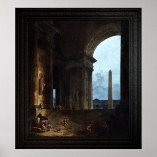 Poster L'Obélisque par Hubert Robert