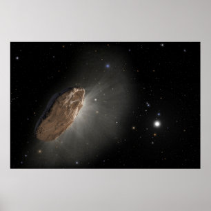 Poster L'objet interstellaire Wayward Oumuamua.