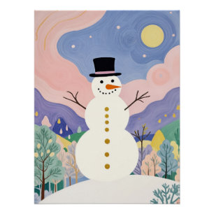 Poster L'observateur enthousiaste de l'hiver