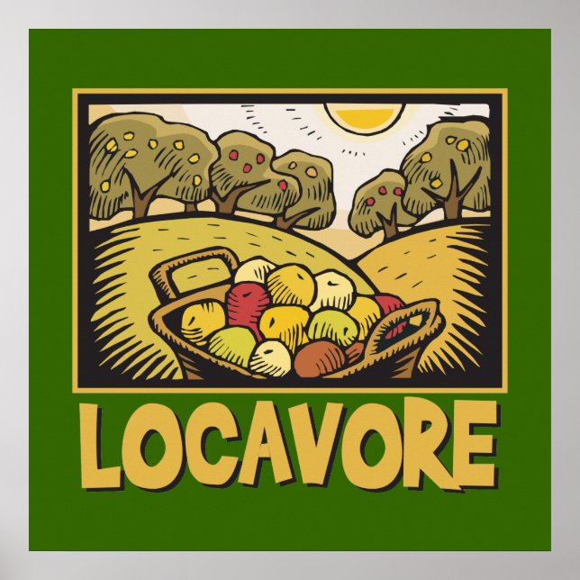 Poster Locavore Alimentation Lente (Devant)