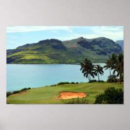 Poster L'Océan à Hokuala, Lihue, Kauai, Hawaii