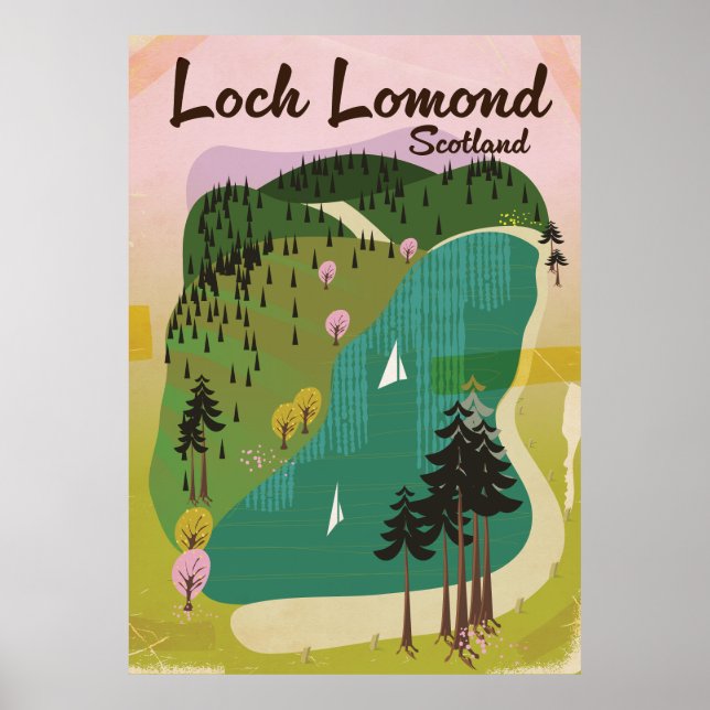 Poster Loch Lamond Scotland (Devant)