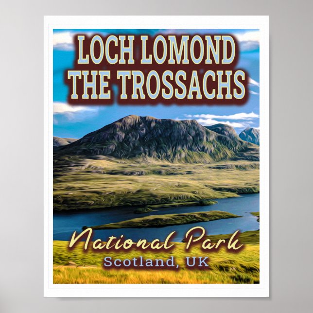 Poster LOCH LOMOND et le PARC NATIONAL TROSSACHS - UK (Devant)