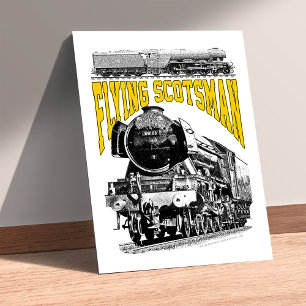 Poster Locomotive à vapeur Flying Scotsman. Train LNER 19