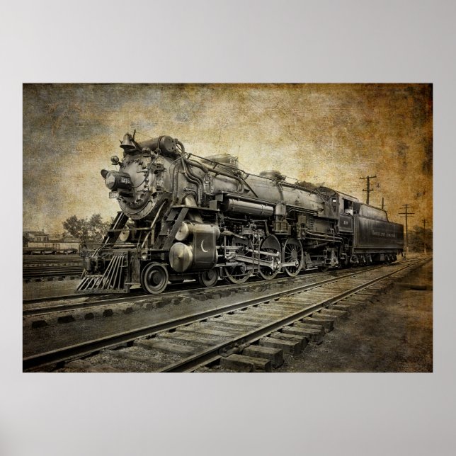 POSTER LOCOMOTIVE À VAPEUR LIMITÉE CRÉSCENT 1923 (Devant)