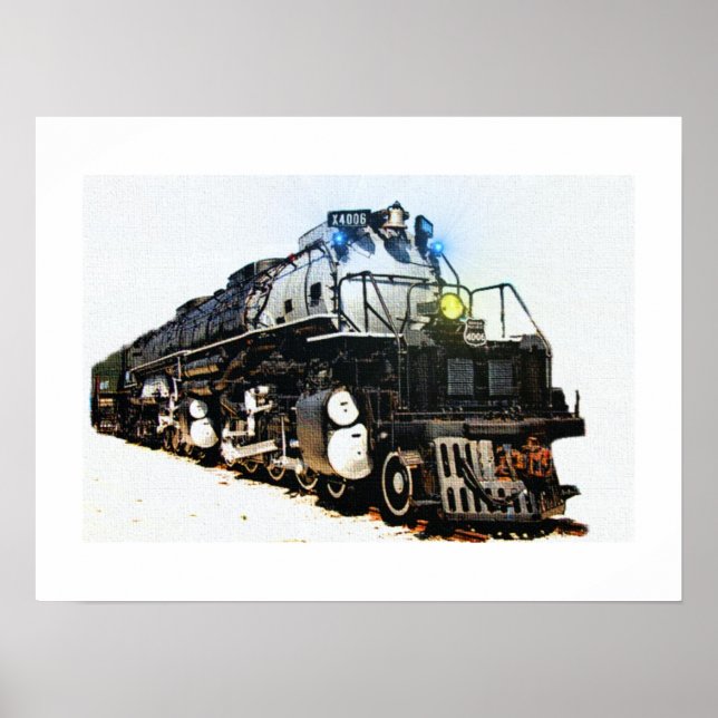 Poster Locomotive à vapeur Un gros garçon (Devant)