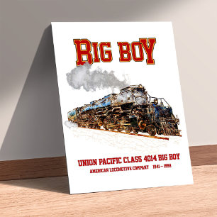 Poster Locomotive à vapeur vintage Big Boy américaine