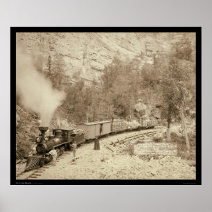 Poster Locomotive dans Black Hills SD 1890