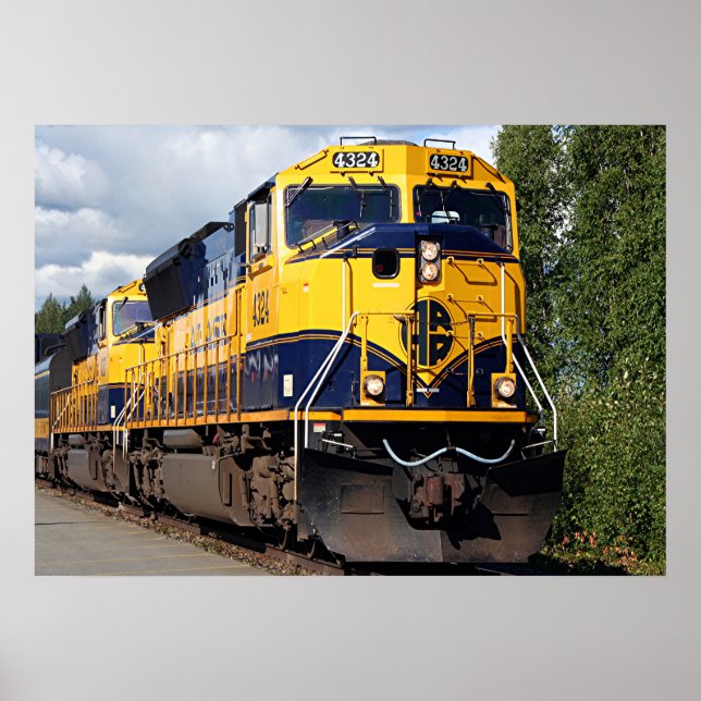 Poster locomotive ferroviaire de l'Alaska (Devant)