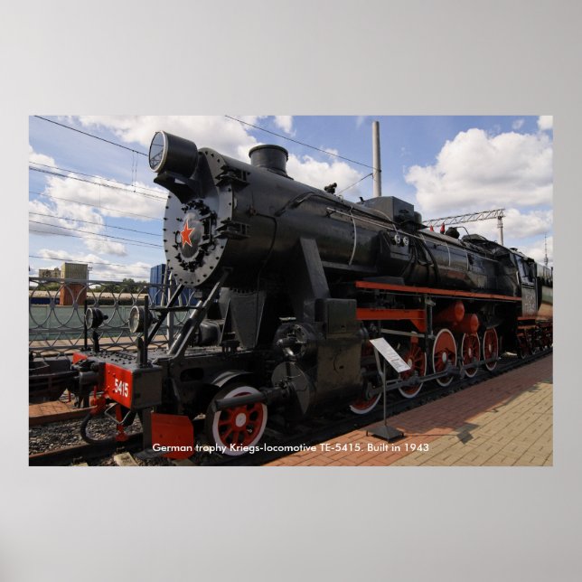 Poster Locomotive, trophée allemand Kriegs-locomotive TE- (Devant)
