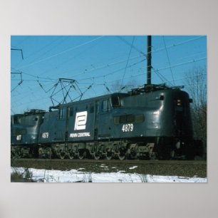 Poster locomotives Penn Central GG-1 en service