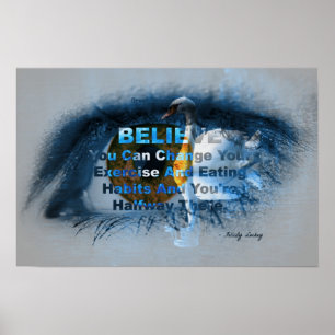 Poster L'oeil Brown de la croyance en forme physique!