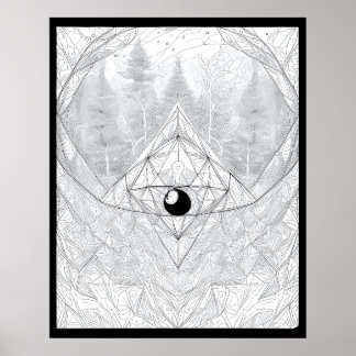 Poster L'oeil de la forêt cosmique