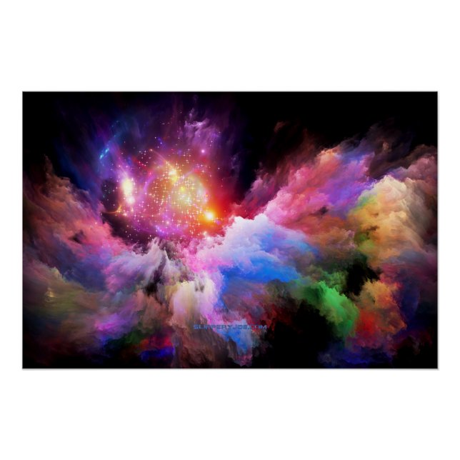 Poster L'oeuvre Cloud de SlipperyJoe abstraite surre vibr (Devant)