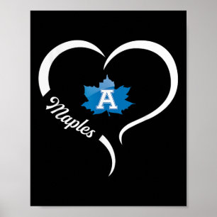 Poster Logo Adrian Maples Slogan demi-coeur