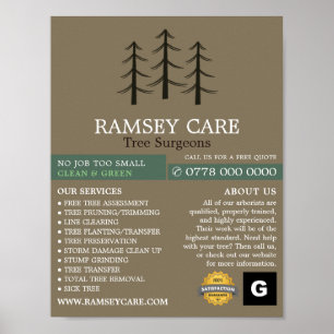 Poster Logo Arbre - Arbre Chirurgien - Arboriste