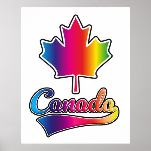 Poster logo arc-en-ciel de la fierté du Canada